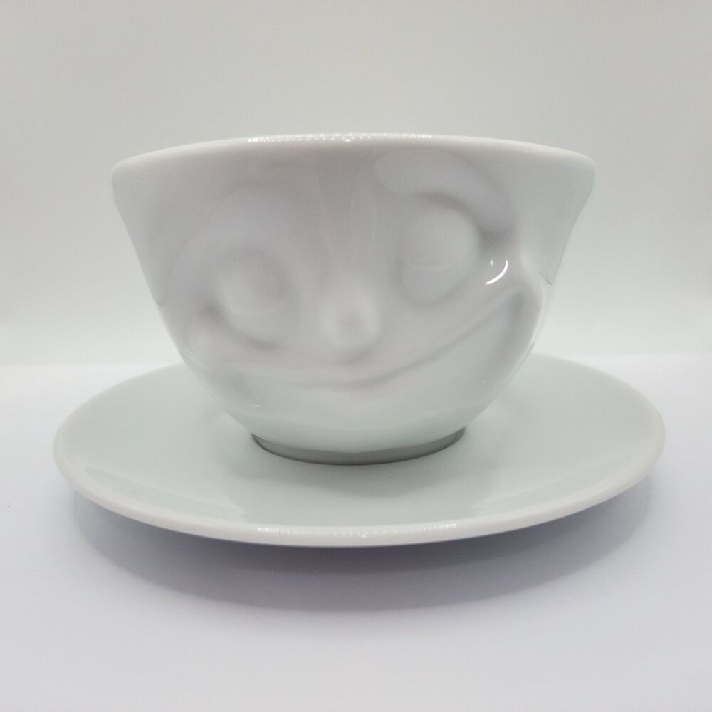 58 Products Brand Germany Porcelain Cup with Saucer Happy White 6.5oz - NO box
